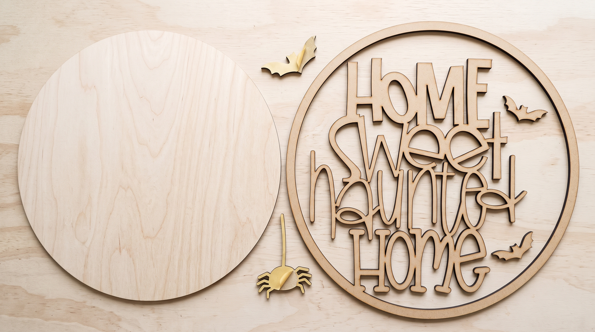 Home Sweet Haunted Home DIY Door Hanger Kit.