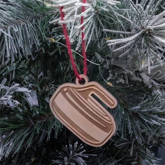Personalized Curling Stone Christmas Ornament by Cabin Design Co. – photo 2