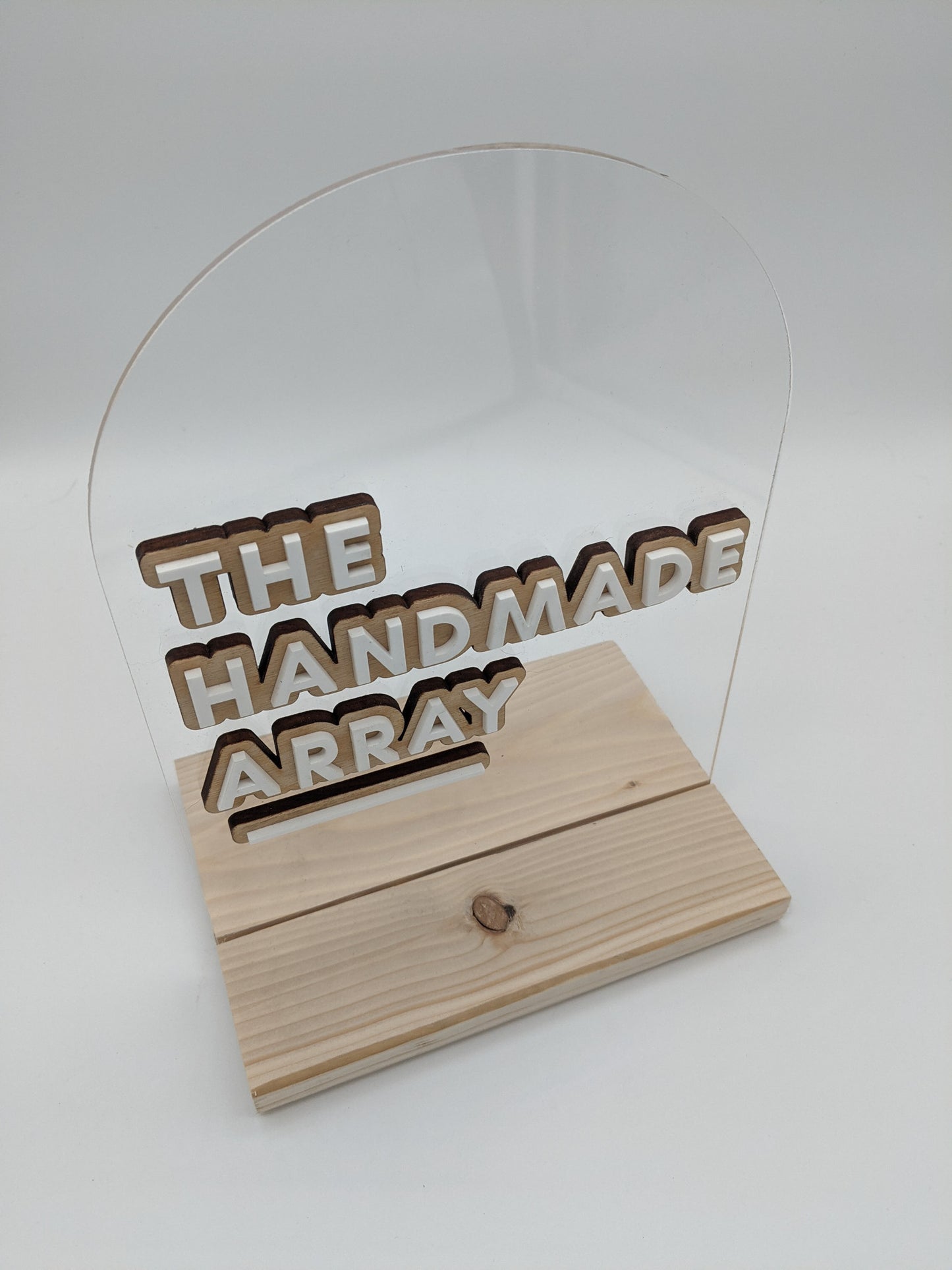 10" Clear Acrylic Business Sign with Stand