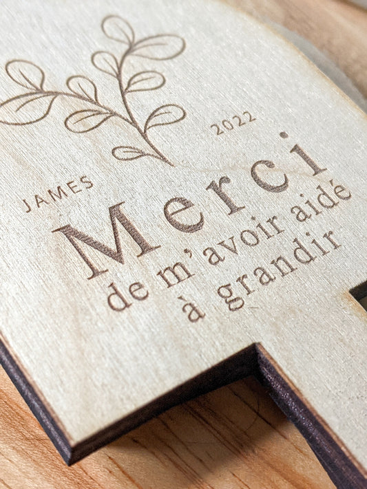 “Thanks for Helping Me Grow” Plant Stake - Teacher Gift