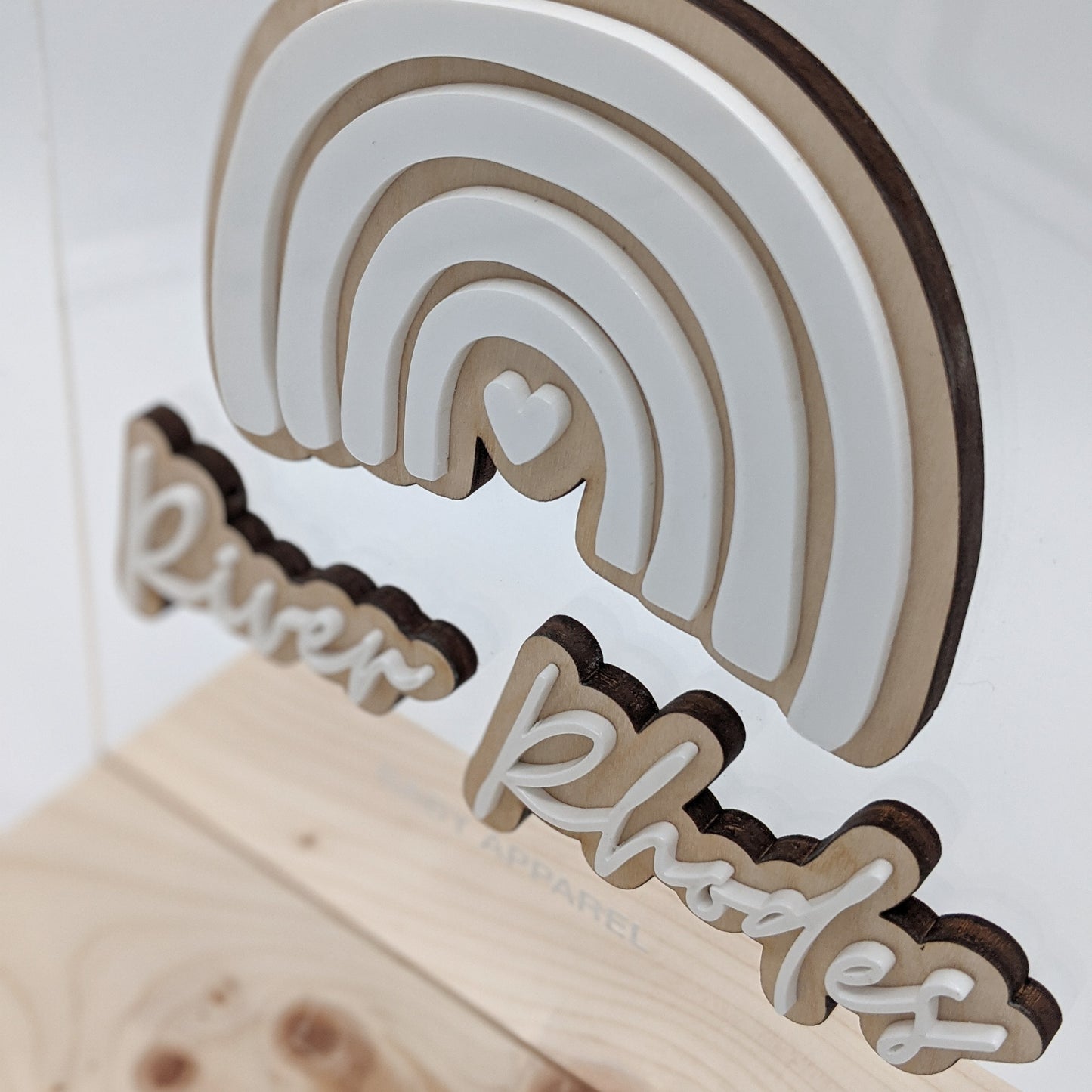 10" Clear Acrylic Business Sign with Stand