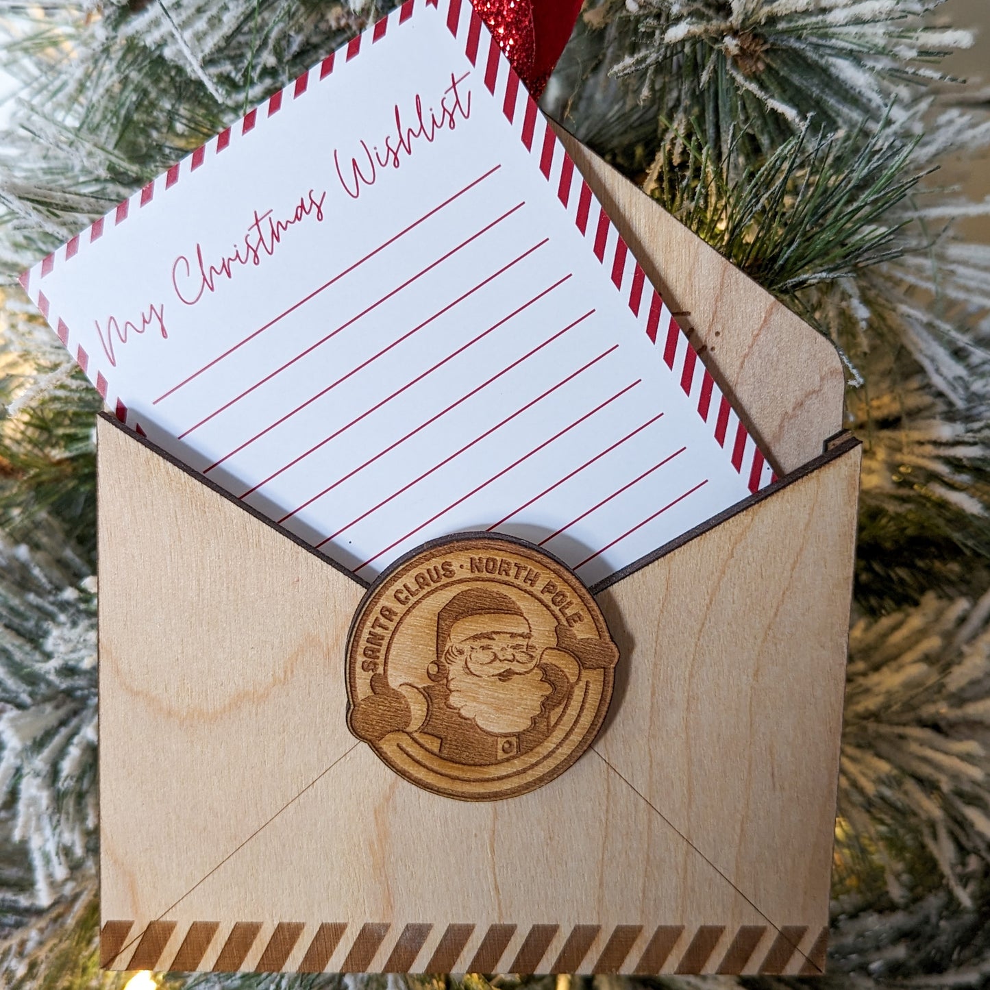 Letter to Santa Envelope Ornament
