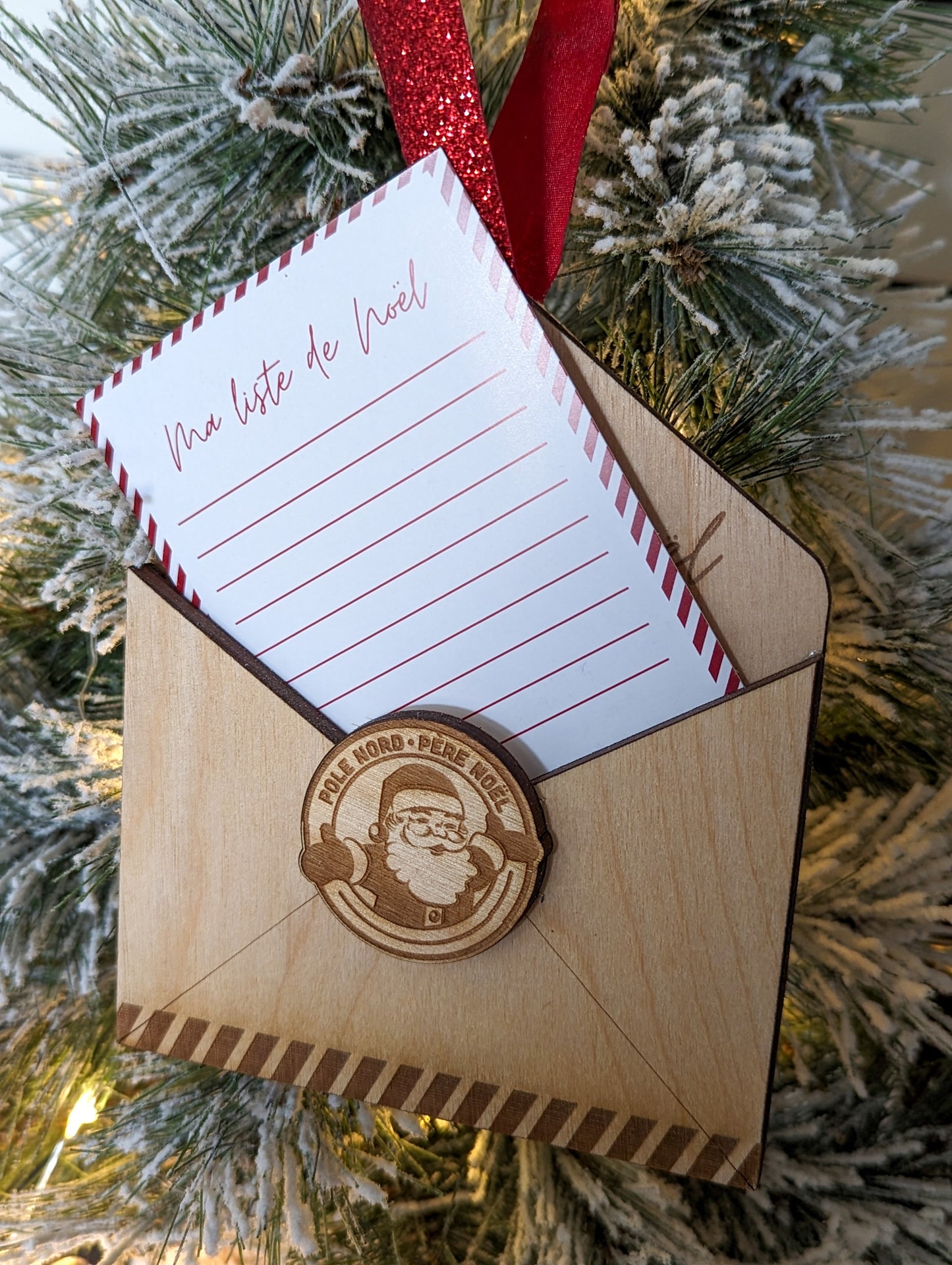 Letter to Santa Envelope Ornament
