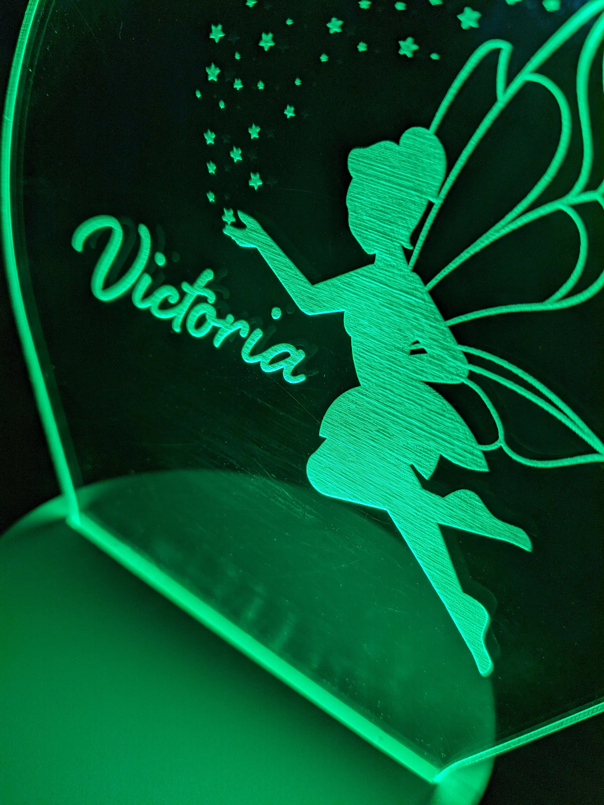 Personalized Acrylic Name Night Light – close-up