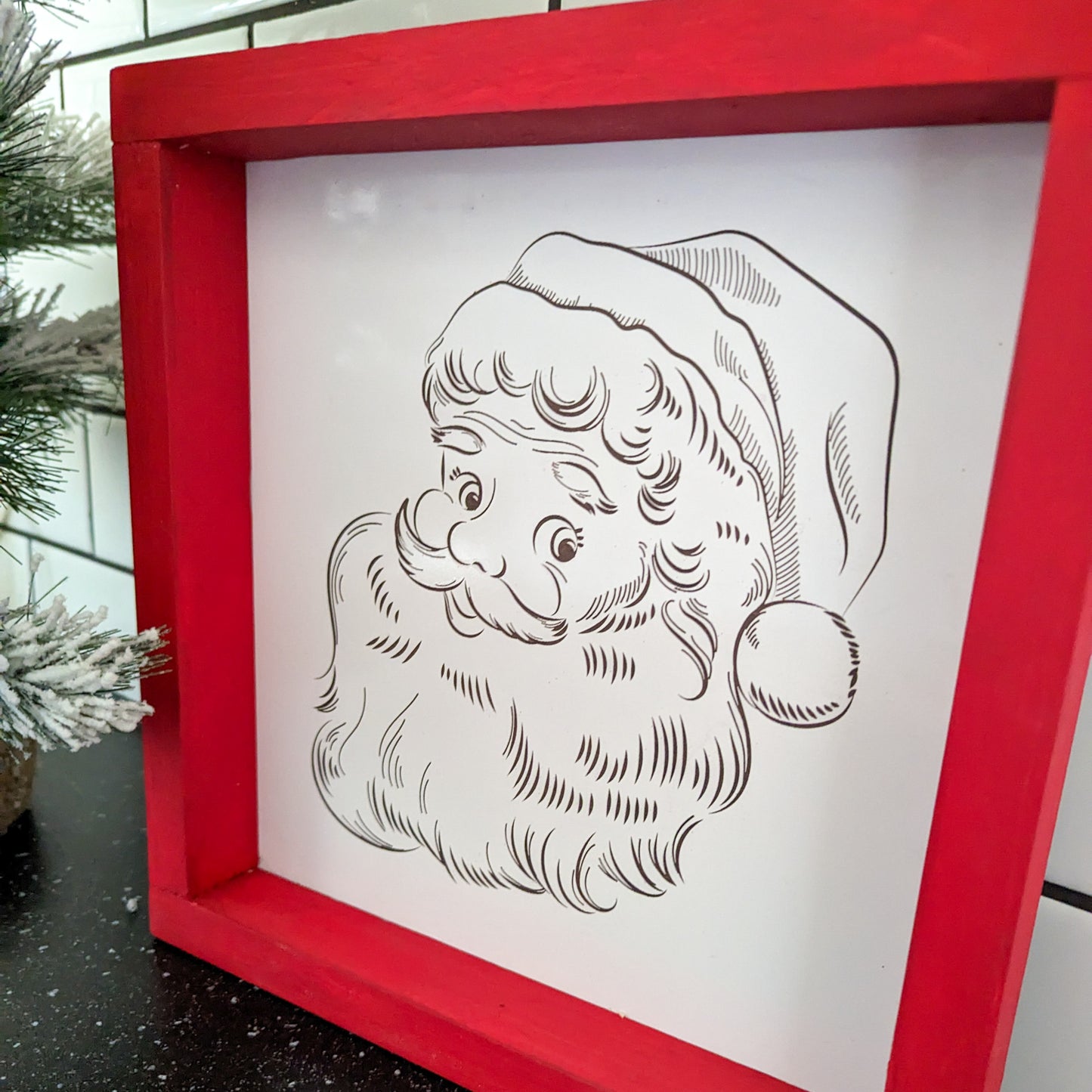 Vintage Santa Sign