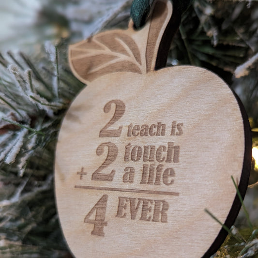 Teacher Apple Christmas Ornament by Cabin Design Co. – photo 2