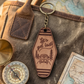 Vintage Motel Key  Leather Keychain | Let's get lost