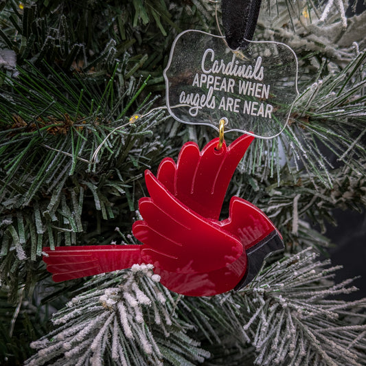 Cardinal Memorial Christmas Ornament – made by Cabin Design Co. in Cornwall, Ontario