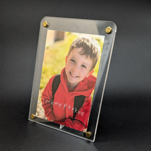 Custom Engraved Acrylic Photo Frame – made by Cabin Design Co. in Cornwall, Ontario