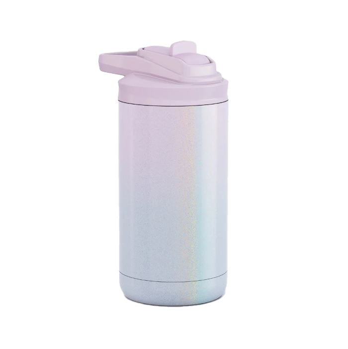 Custom Engraved Kids Water Bottle – Iridescent White