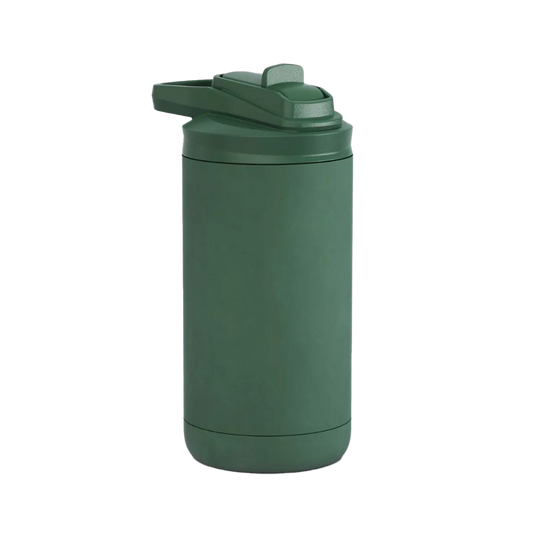 Custom Engraved Kids Water Bottle – Matte Green – made by Cabin Design Co. in Cornwall, Ontario