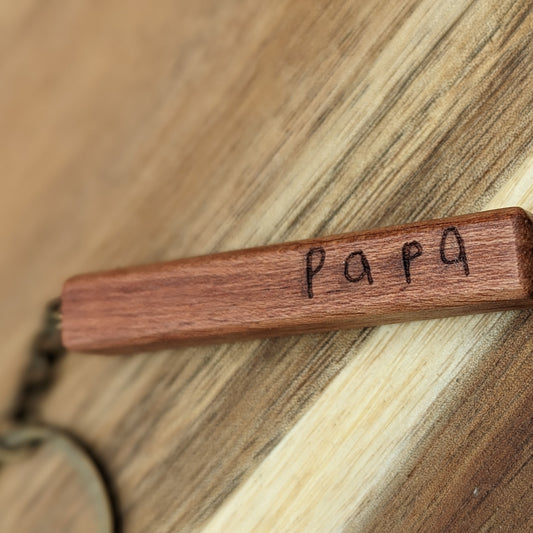 Custom Engraved Wooden Keychain – made by Cabin Design Co. in Cornwall, Ontario