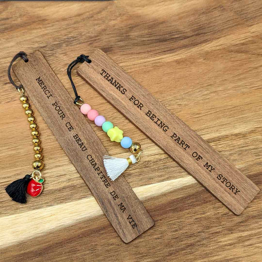 Engraved Wooden Teacher Bookmark by Cabin Design Co. – photo 2