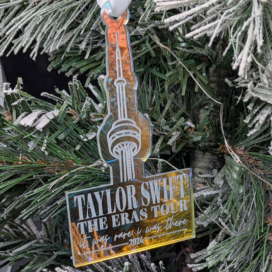 Eras Tour Toronto CN Tower Ornament – made by Cabin Design Co. in Cornwall, Ontario