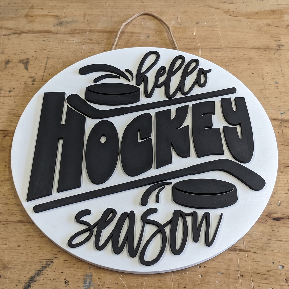 Hello Hockey Season DIY Door Hanger Kit