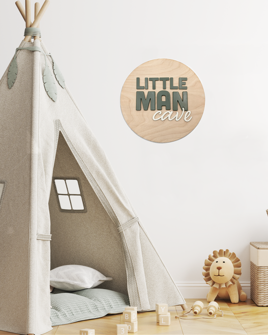 Little Man Cave Nursery Sign
