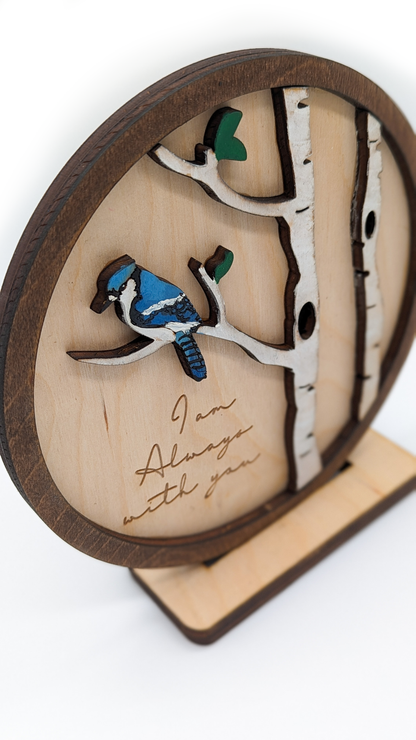 Blue Jay Memorial Sign – “I Am Always With You”