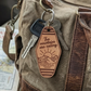 Vintage Motel Key Leather Keychain | The mountains are calling