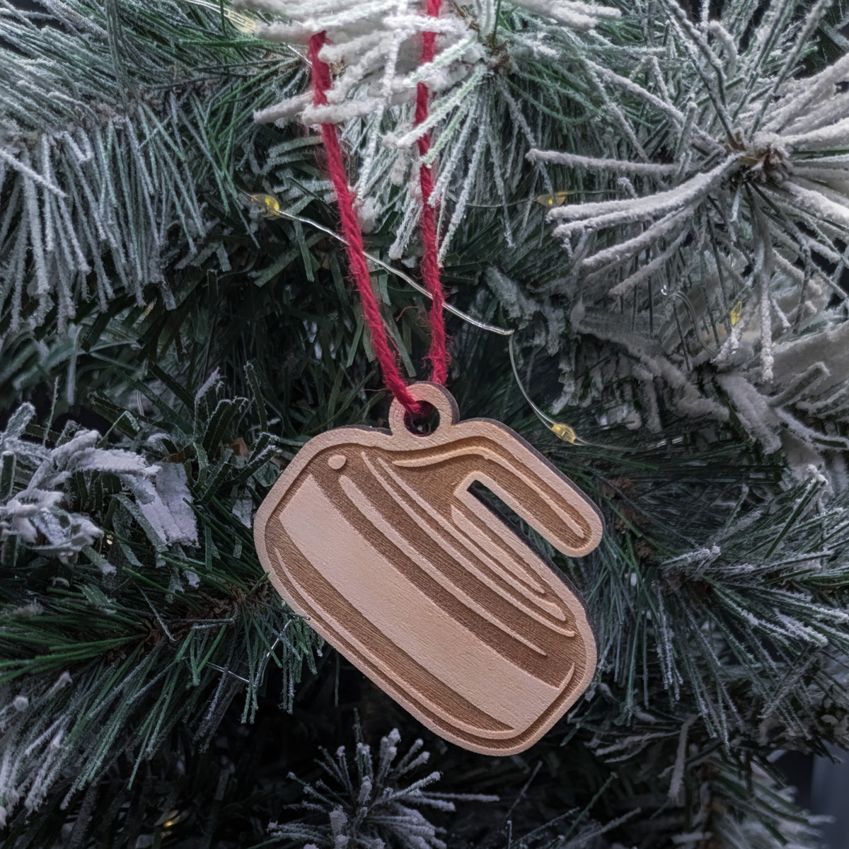 Personalized Curling Stone Christmas Ornament by Cabin Design Co. – photo 2