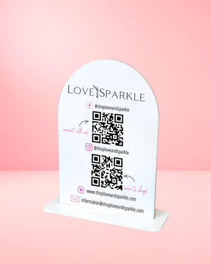 Custom 5x7 Mini Business Sign – Laser Engraved Acrylic with Color Fill