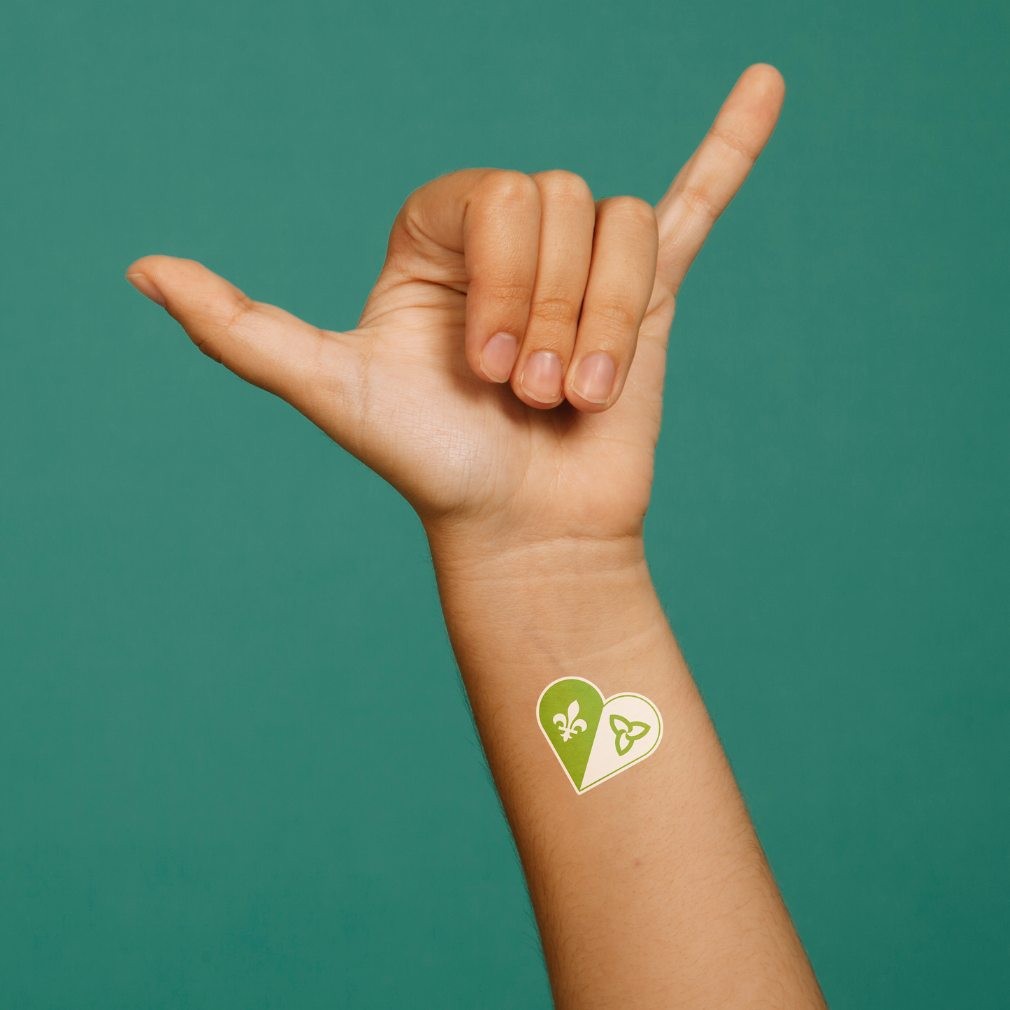 Franco-Ontarien Temporary Tattoo - Trillium &amp; Fleur-de-Lys