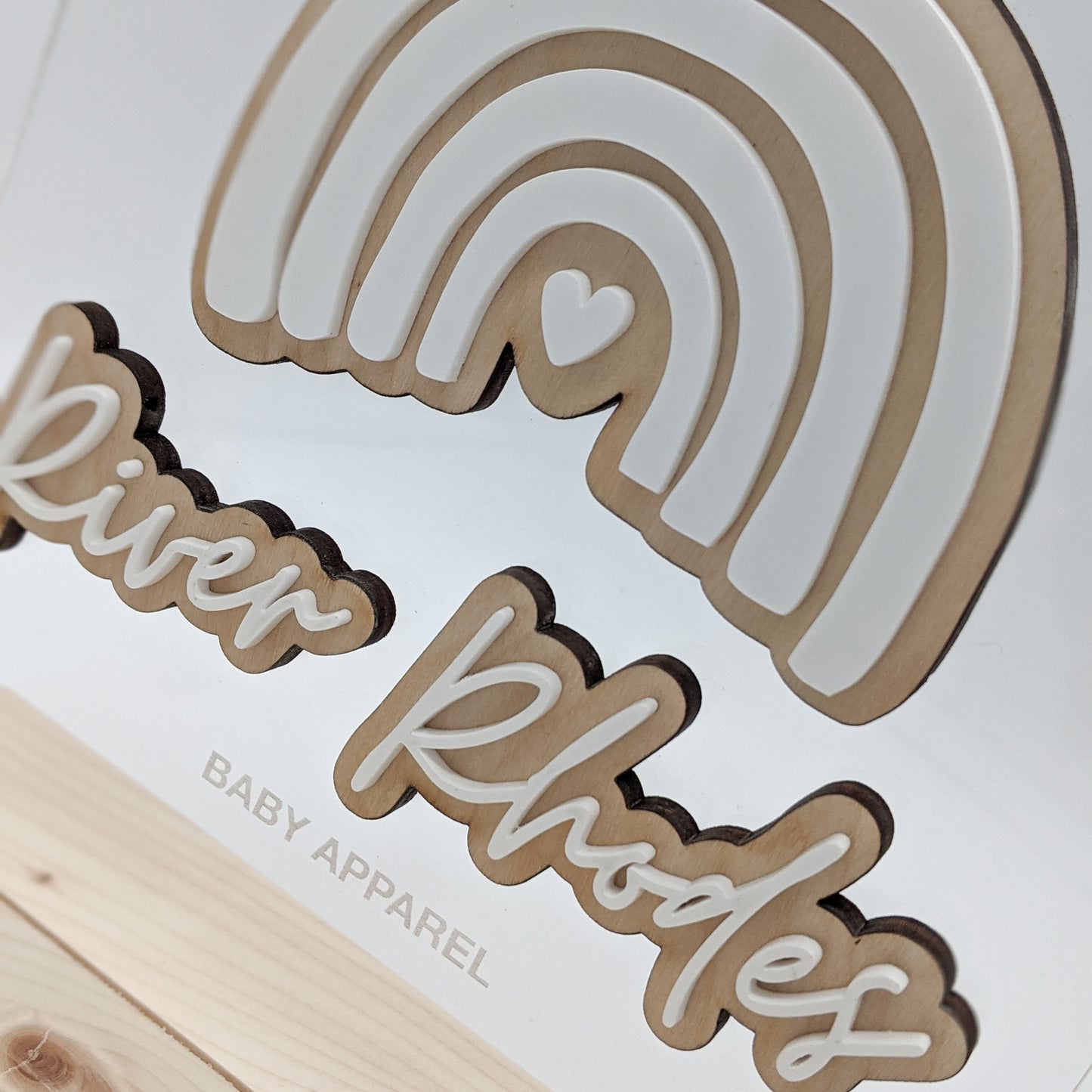 10" Clear Acrylic Business Sign with Stand