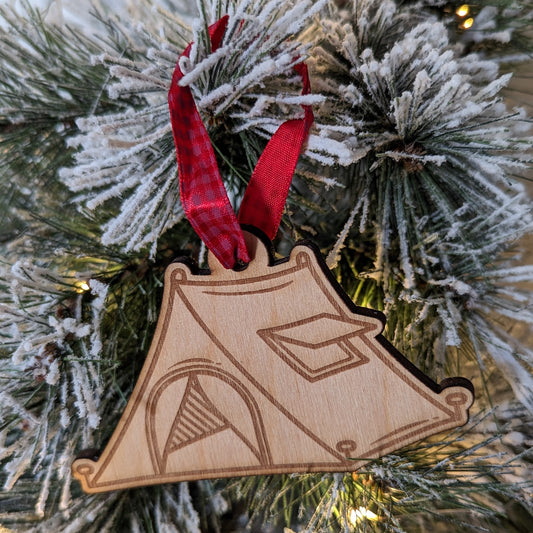 Camping Tent Christmas Ornament – made by Cabin Design Co. in Cornwall, Ontario