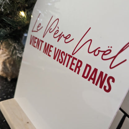 Santa Claus Countdown Sign – Christmas Countdown Decoration – Modern Holiday Decor