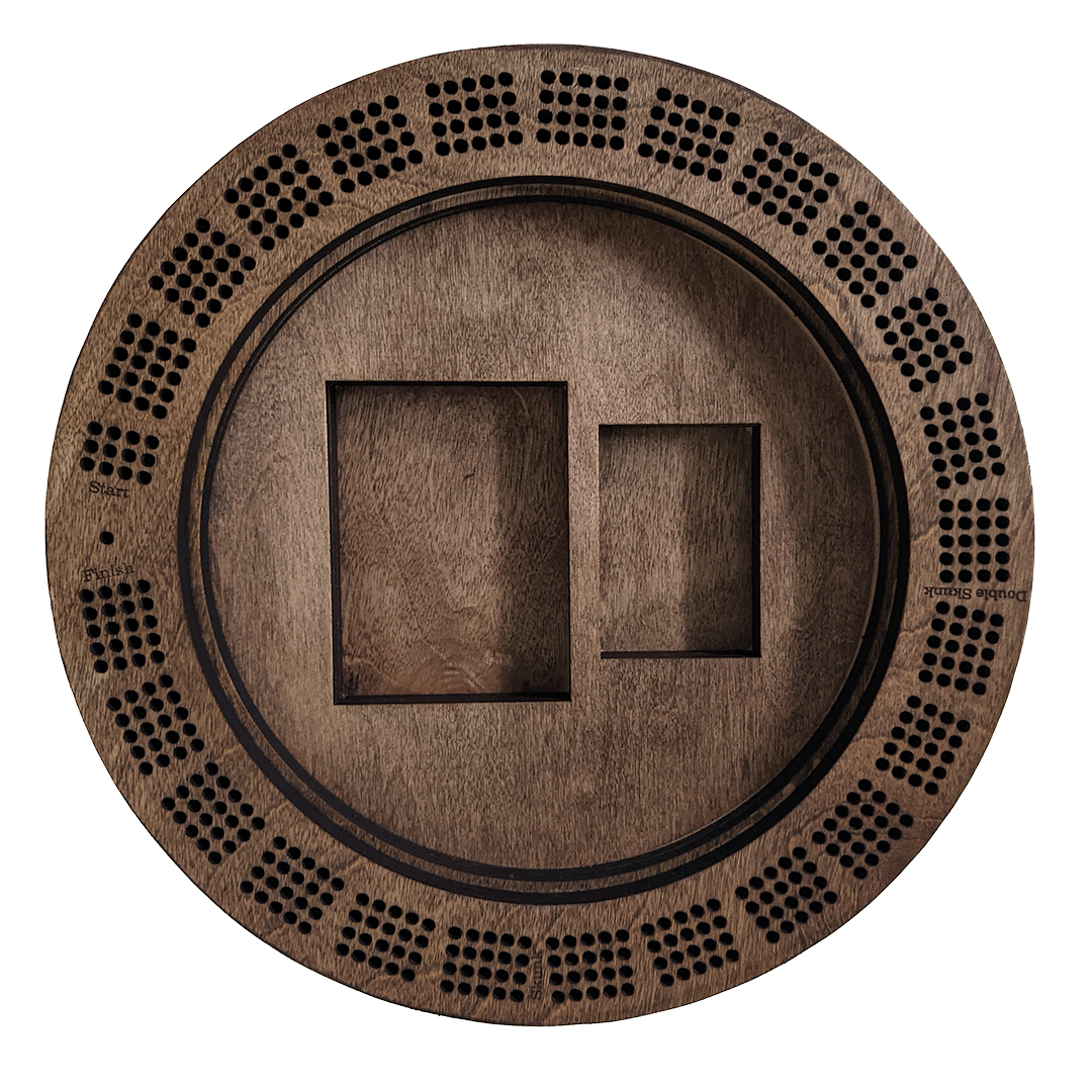 Custom Engraved Round Cribbage Board by Cabin Design Co. – photo 4