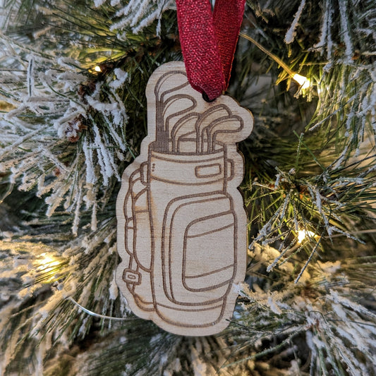 Golf Bag Christmas Ornament – made by Cabin Design Co. in Cornwall, Ontario