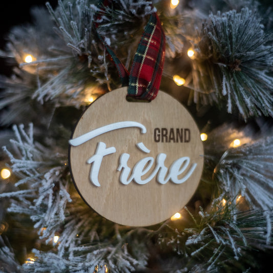 Grand Frère Big Brother Ornament – made by Cabin Design Co. in Cornwall, Ontario