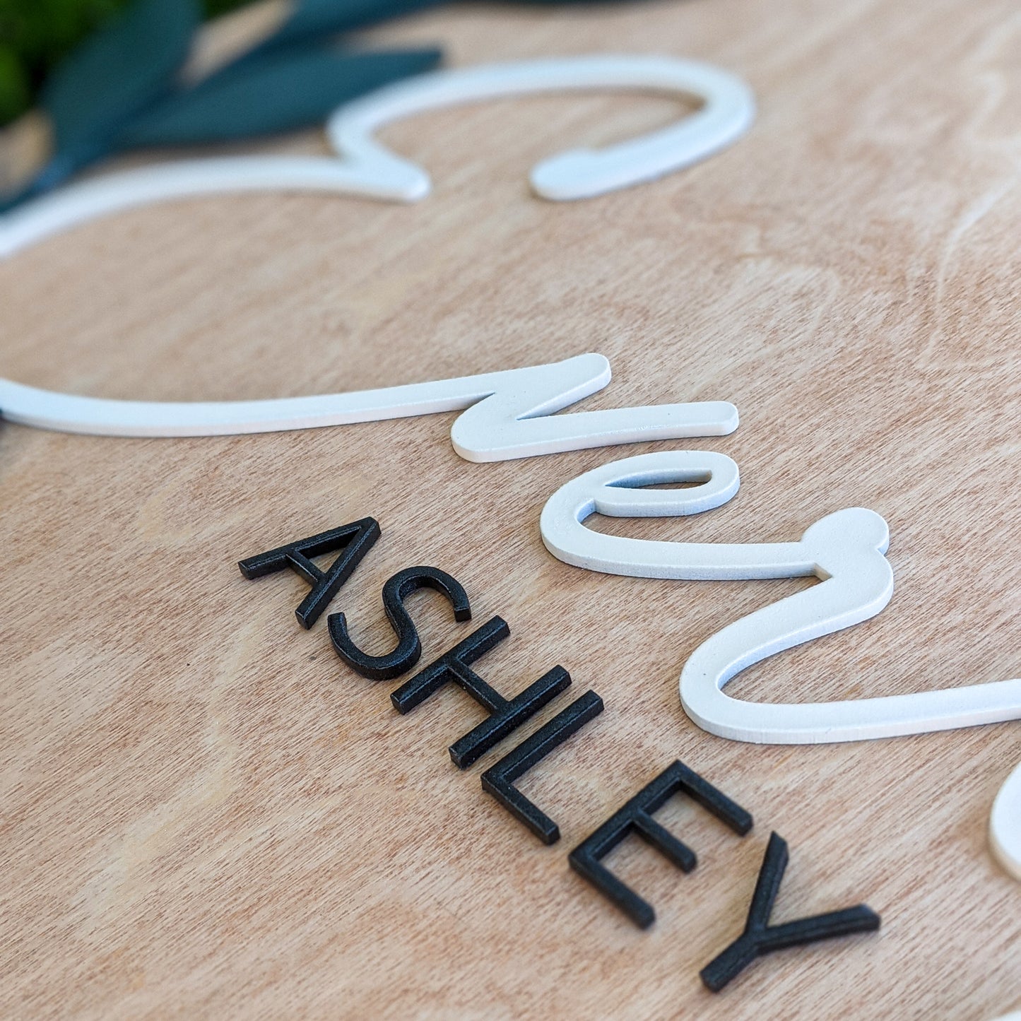 Custom greenery nursery sign