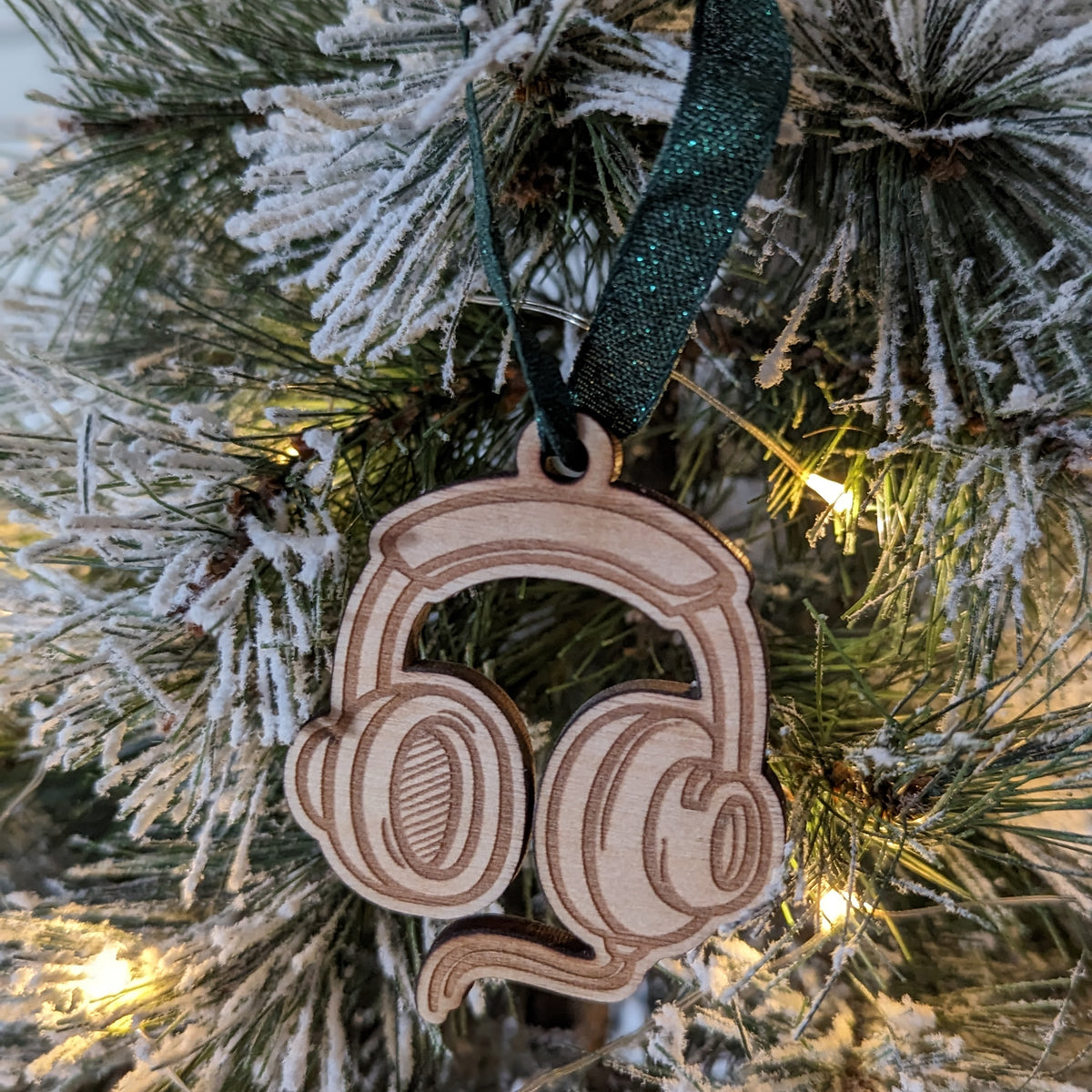 Headphones Music Christmas Ornament – made by Cabin Design Co. in Cornwall, Ontario