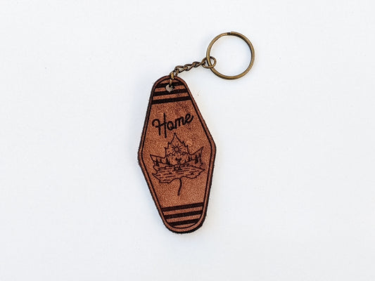 Home Vintage Motel Key Keychain – made by Cabin Design Co. in Cornwall, Ontario