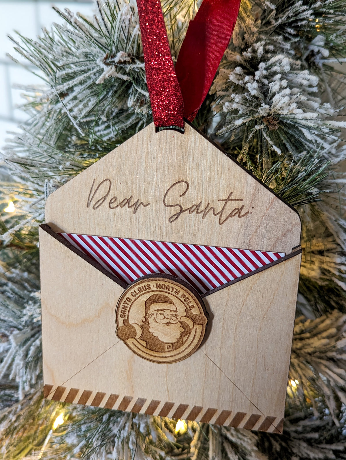 Letter to Santa Envelope Ornament – made by Cabin Design Co. in Cornwall, Ontario