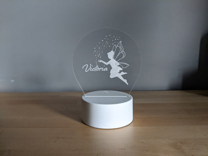 Personalized Acrylic Name Night Light – made by Cabin Design Co. in Cornwall, Ontario