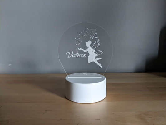 Personalized Acrylic Name Night Light – made by Cabin Design Co. in Cornwall, Ontario