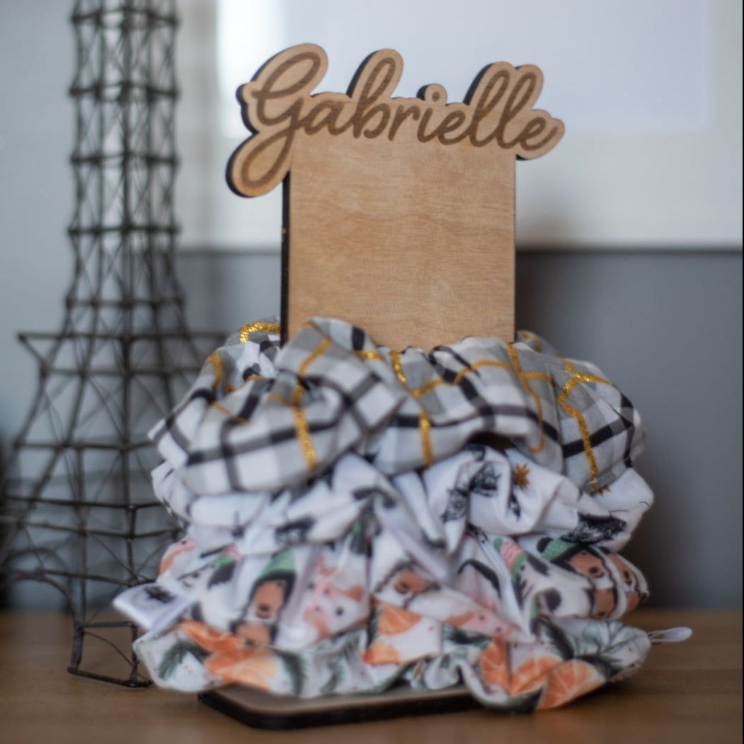 Personalized Scrunchie Holder – made by Cabin Design Co. in Cornwall, Ontario