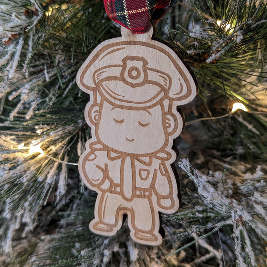 Police Officer Christmas Ornament – made by Cabin Design Co. in Cornwall, Ontario
