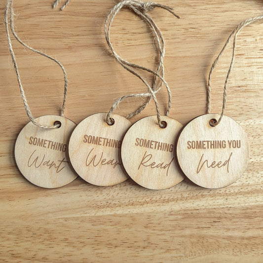 Reusable Want Need Wear Read Gift Tags