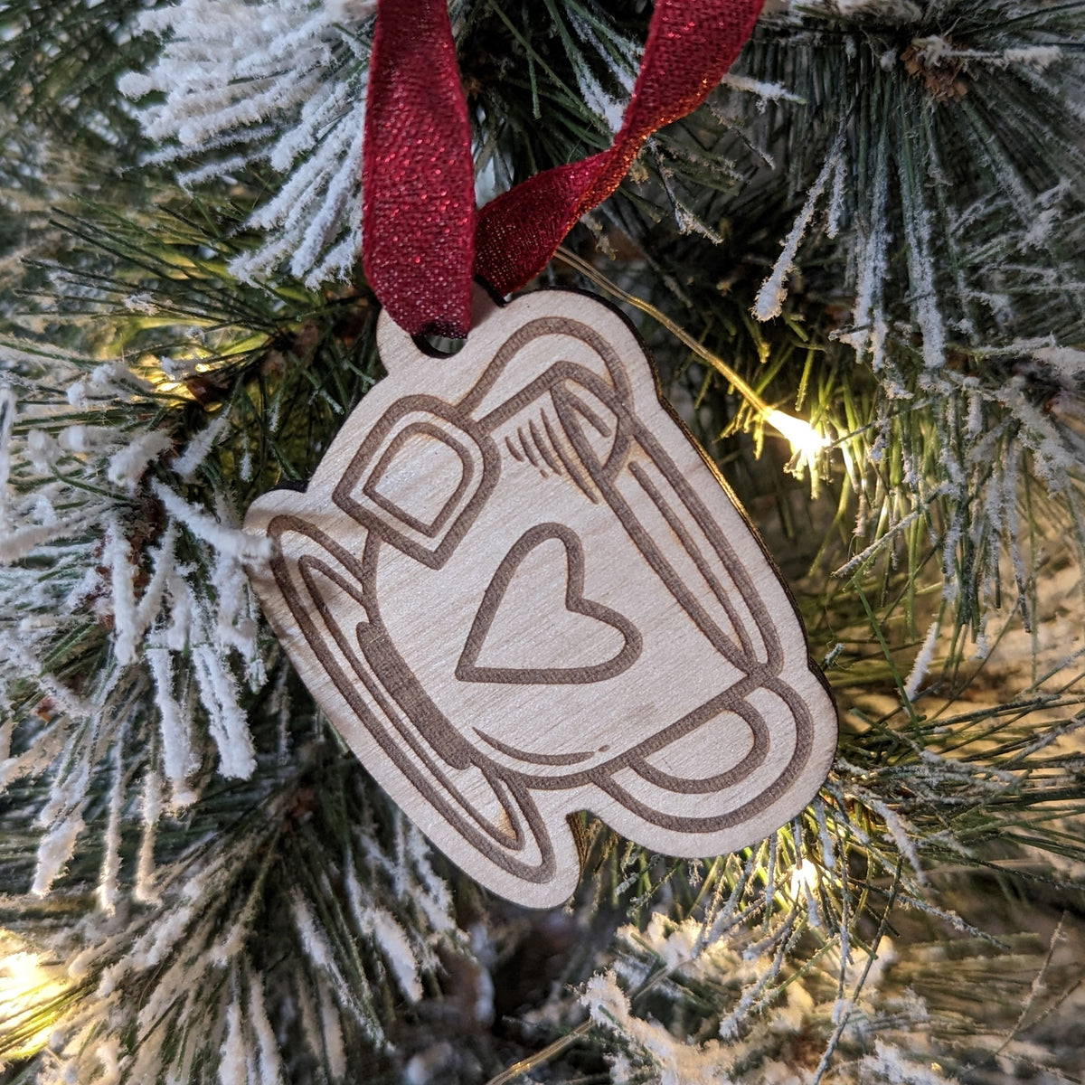 Tea Lover Christmas Ornament – made by Cabin Design Co. in Cornwall, Ontario
